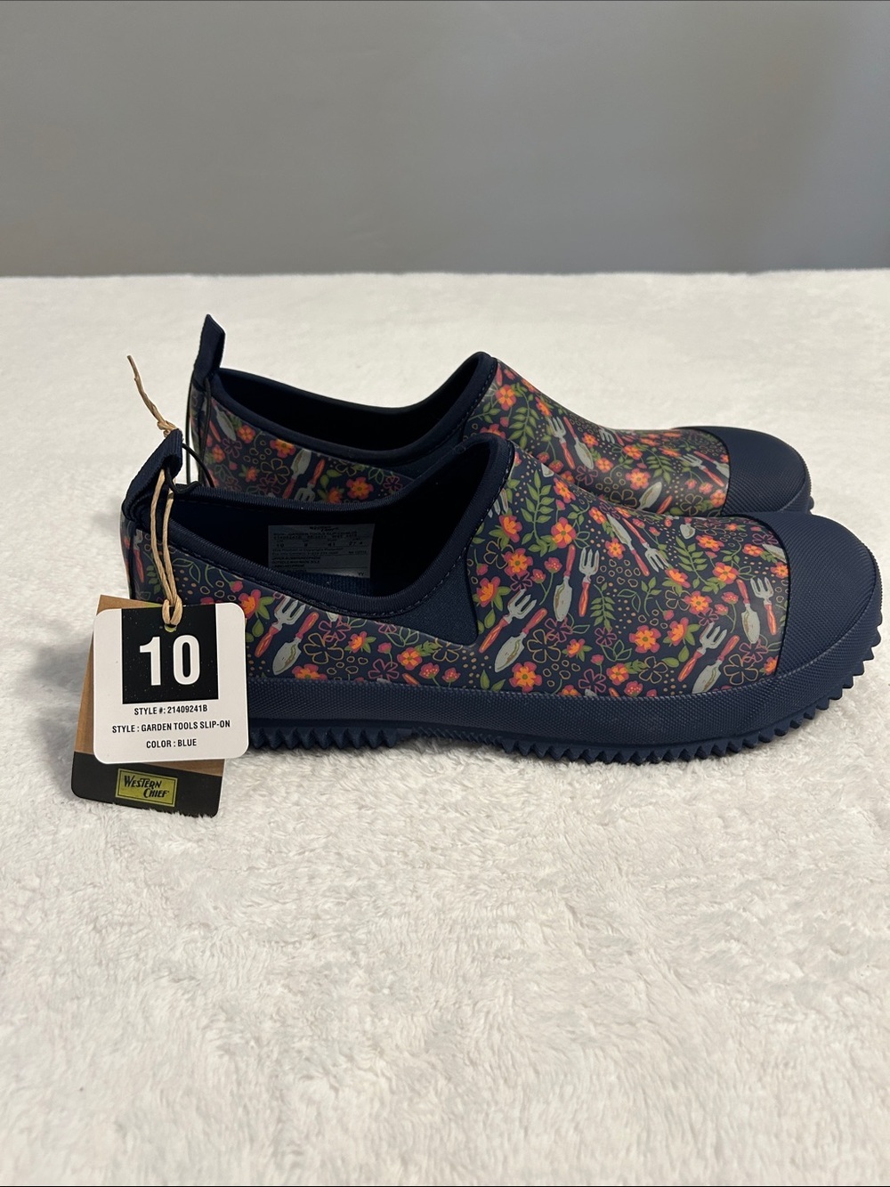 Western chief women’s garden tool Neoprene slip-on-blue. Size 10 - Picture 8 of 12